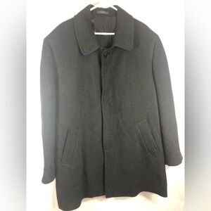 Andrew fezza men’s black coat blend of wool and alpaca size 44R